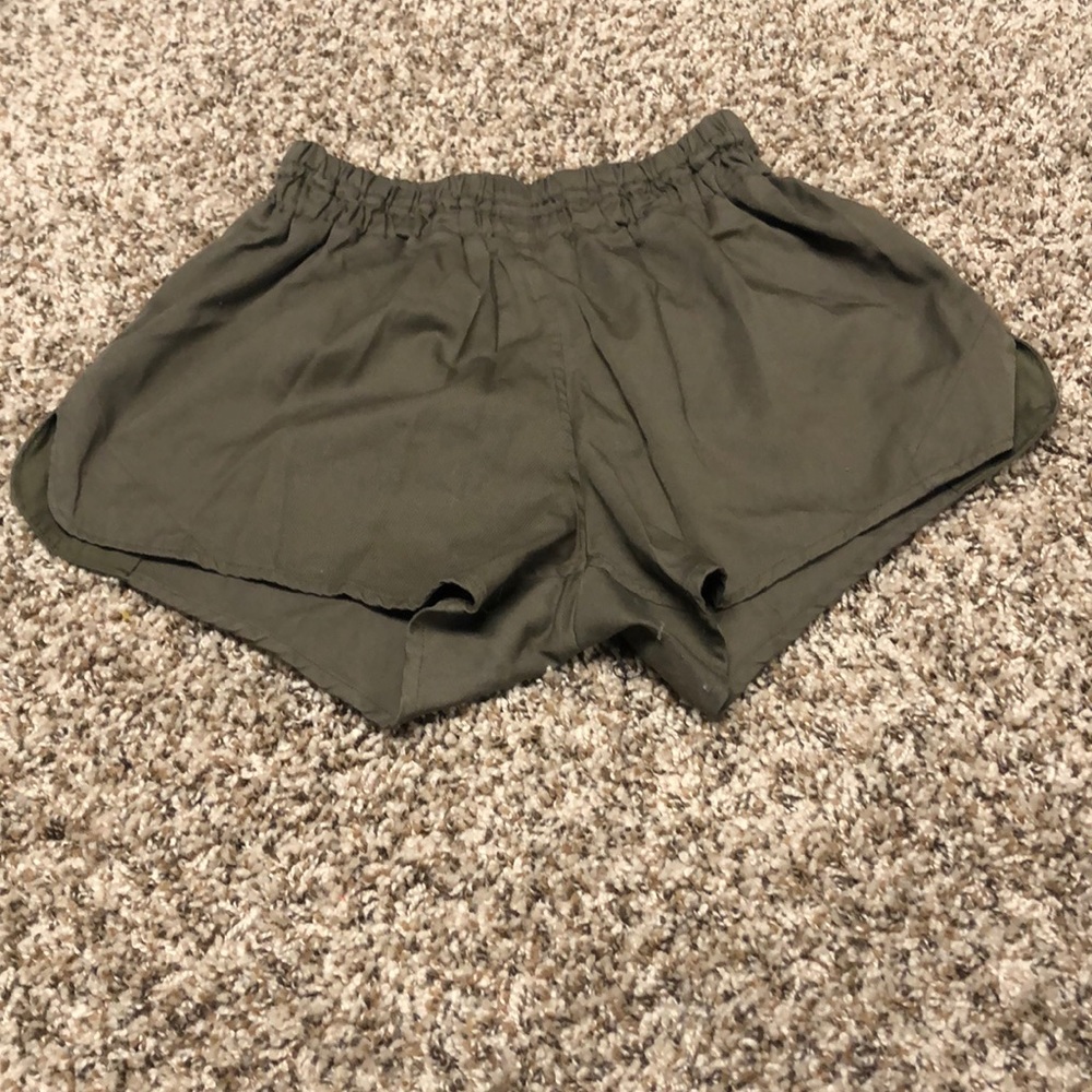 Army green shorts